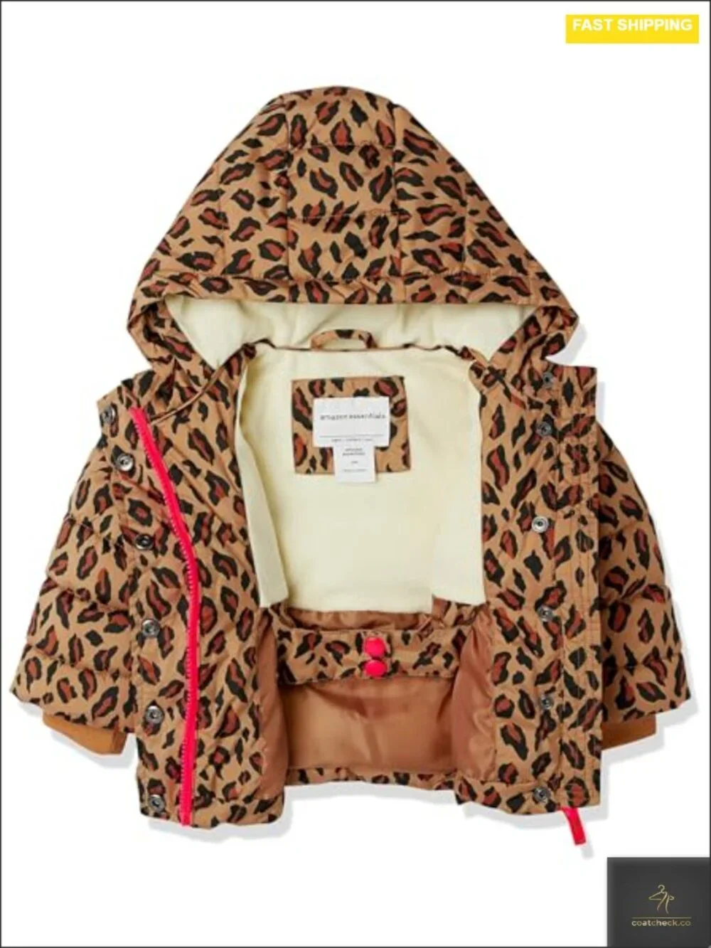 Girls Heavyweight Hooded Puffer Coat Water-Resistant Quilted Jacket